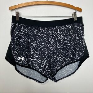 Under Armour loose fit running shorts black white gray women’s size large‎